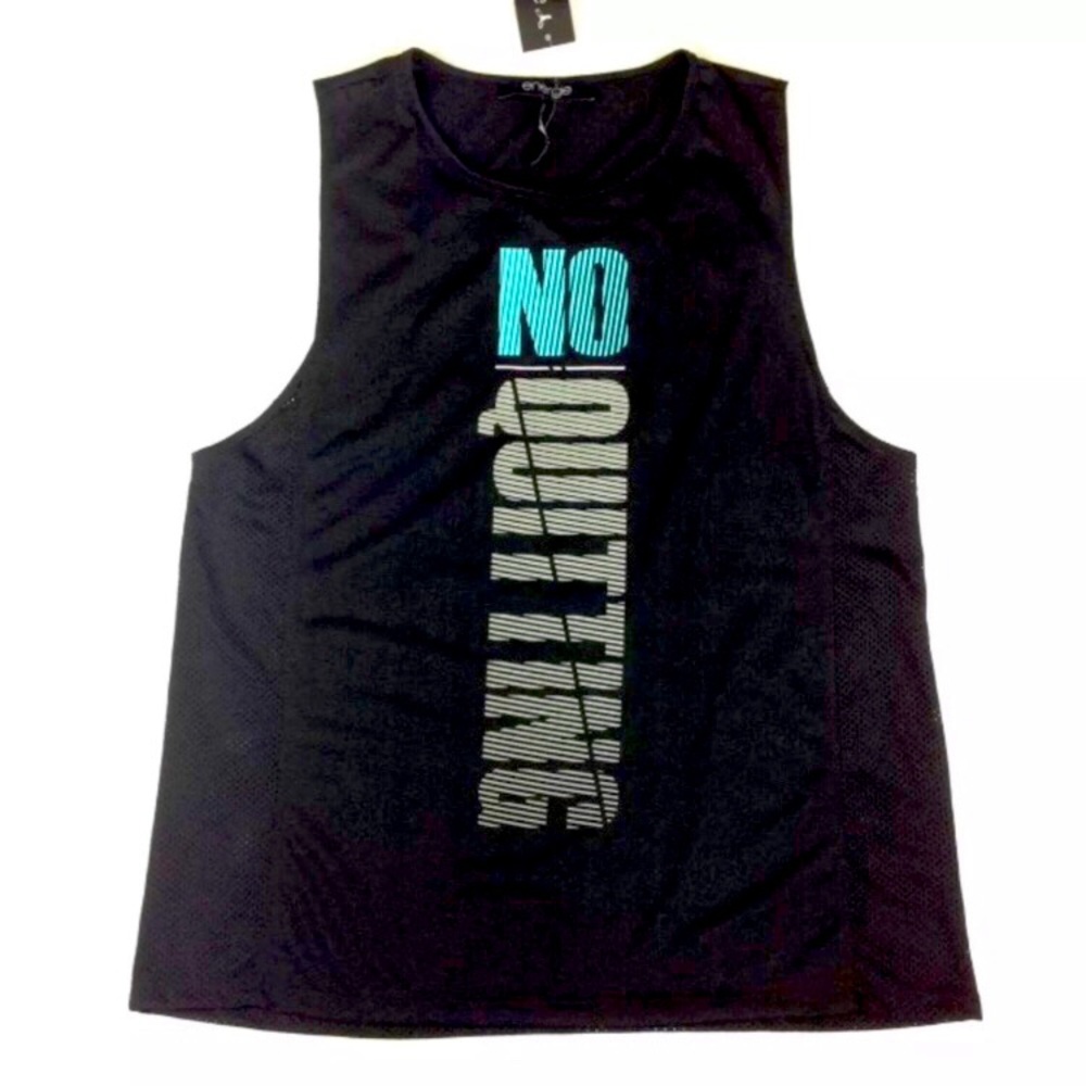 Energie (NEW) Juniors Black Athletic Tank Top Size L